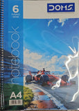 DOMS 6 Subject Spiral Notebook 