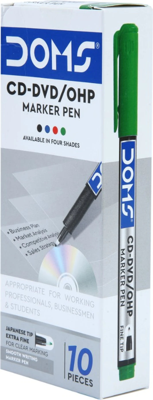 DOMS CD-DVD OHP MARKER PEN GREEN 1 PCS for DVD marking