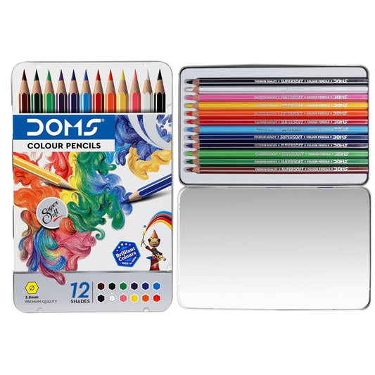 DOMS FSC 12 PENCIL FLAT TIN product packaging