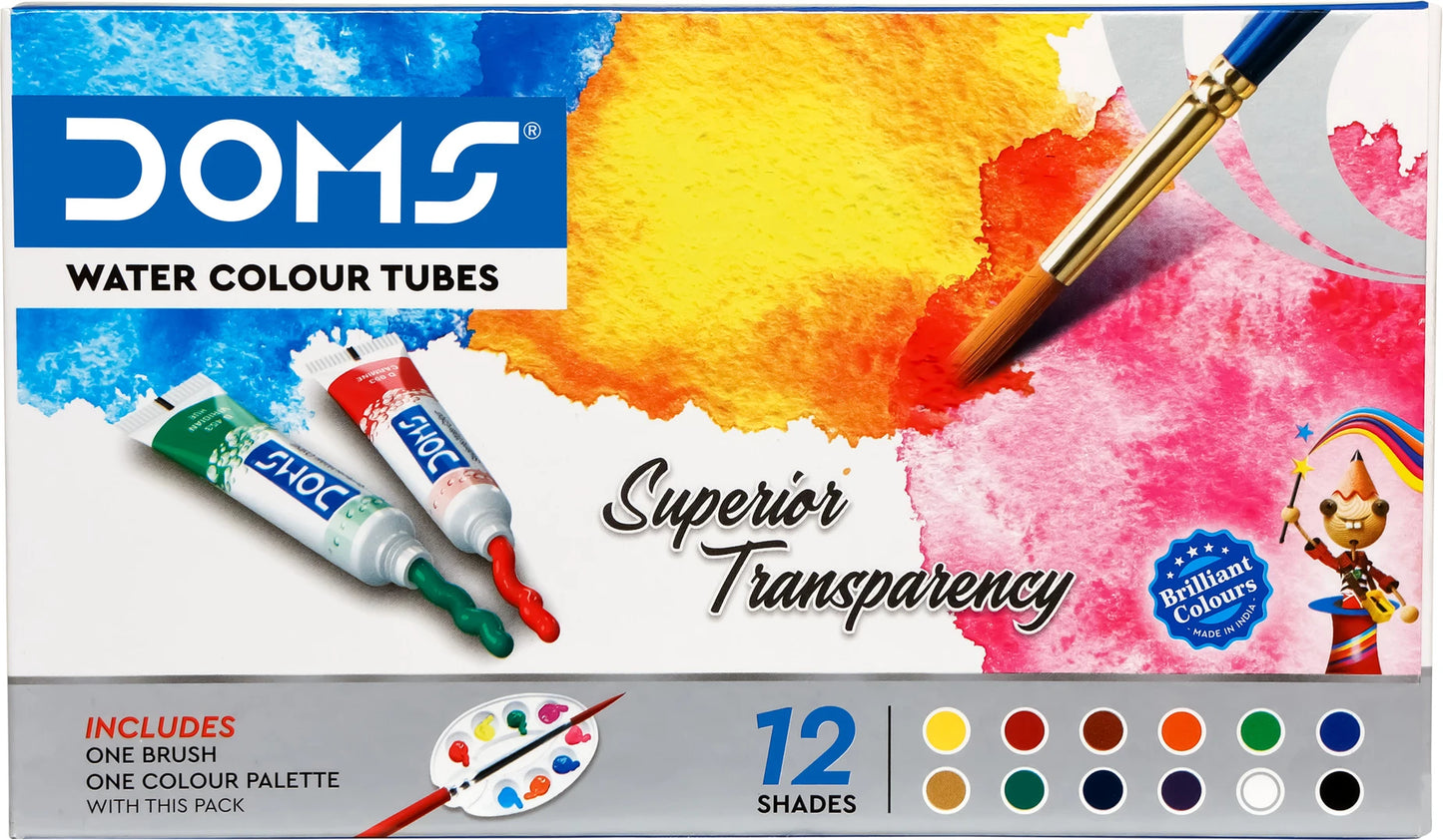 DOMS WATER COLOR TUBE 12 SHADES