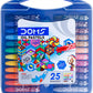 DOMS OIL PASTEL 25 SHADES (HEXAGONAL)