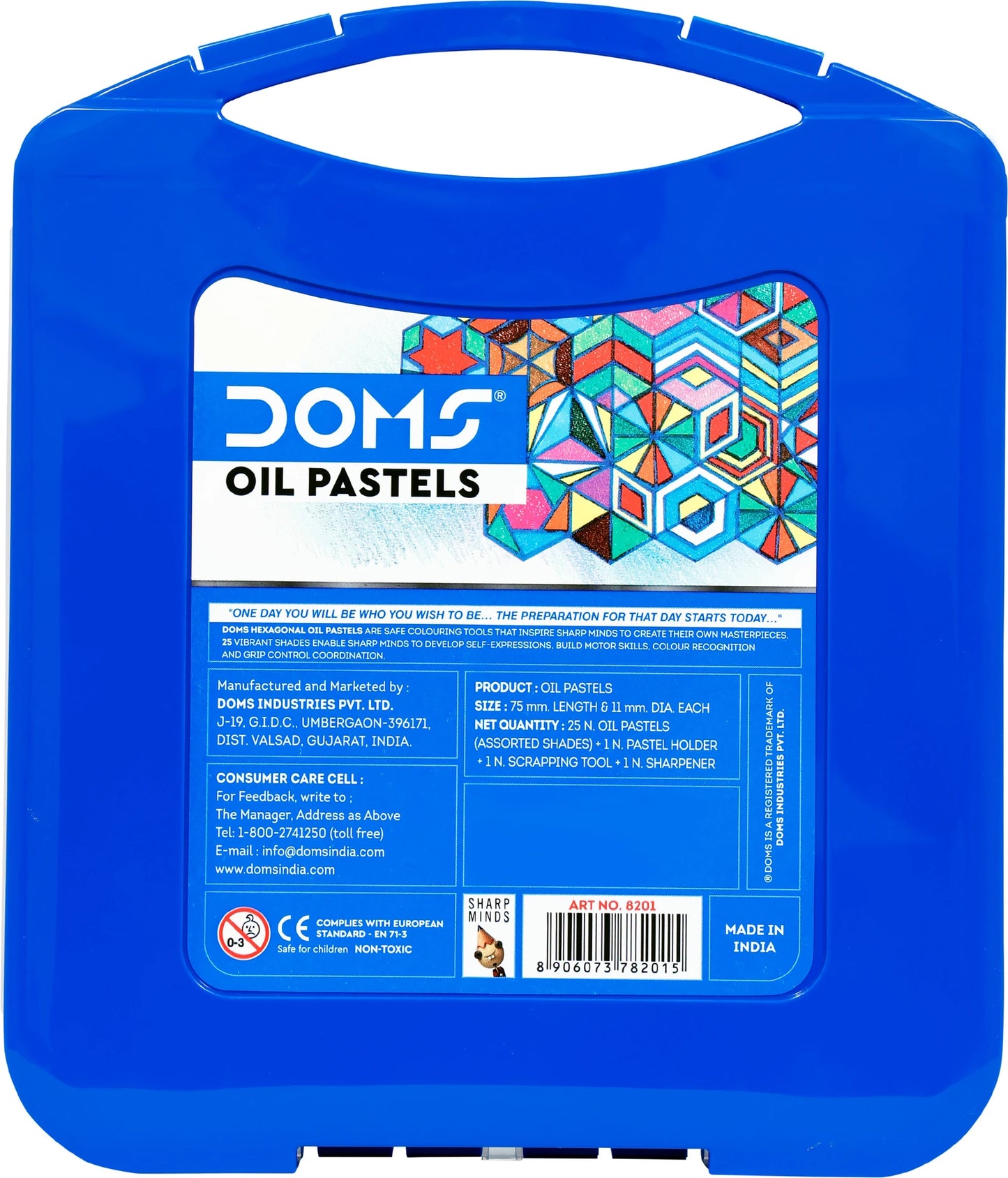 DOMS OIL PASTEL 25 SHADES (HEXAGONAL)