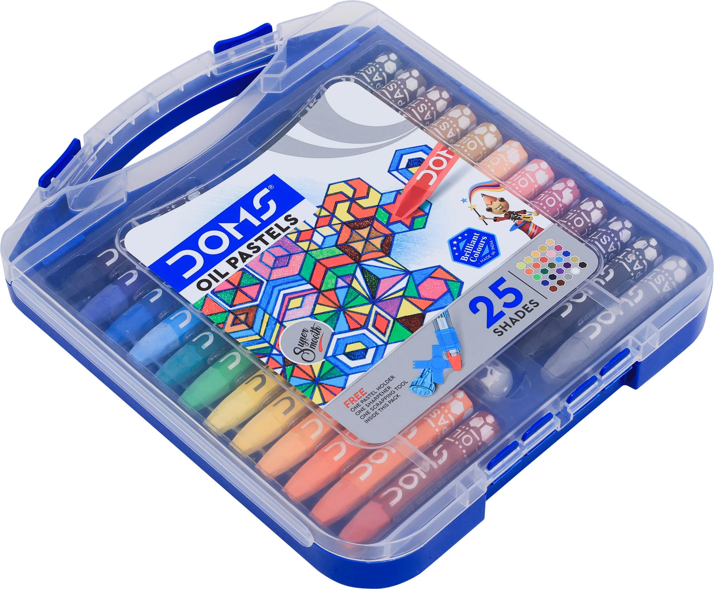DOMS OIL PASTEL 25 SHADES (HEXAGONAL)