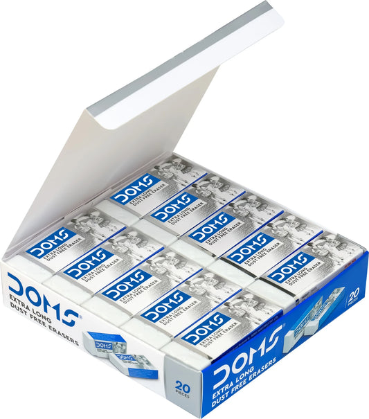 DOMS ERASERS Extra-Long Dust Free Non-Toxic Eraser