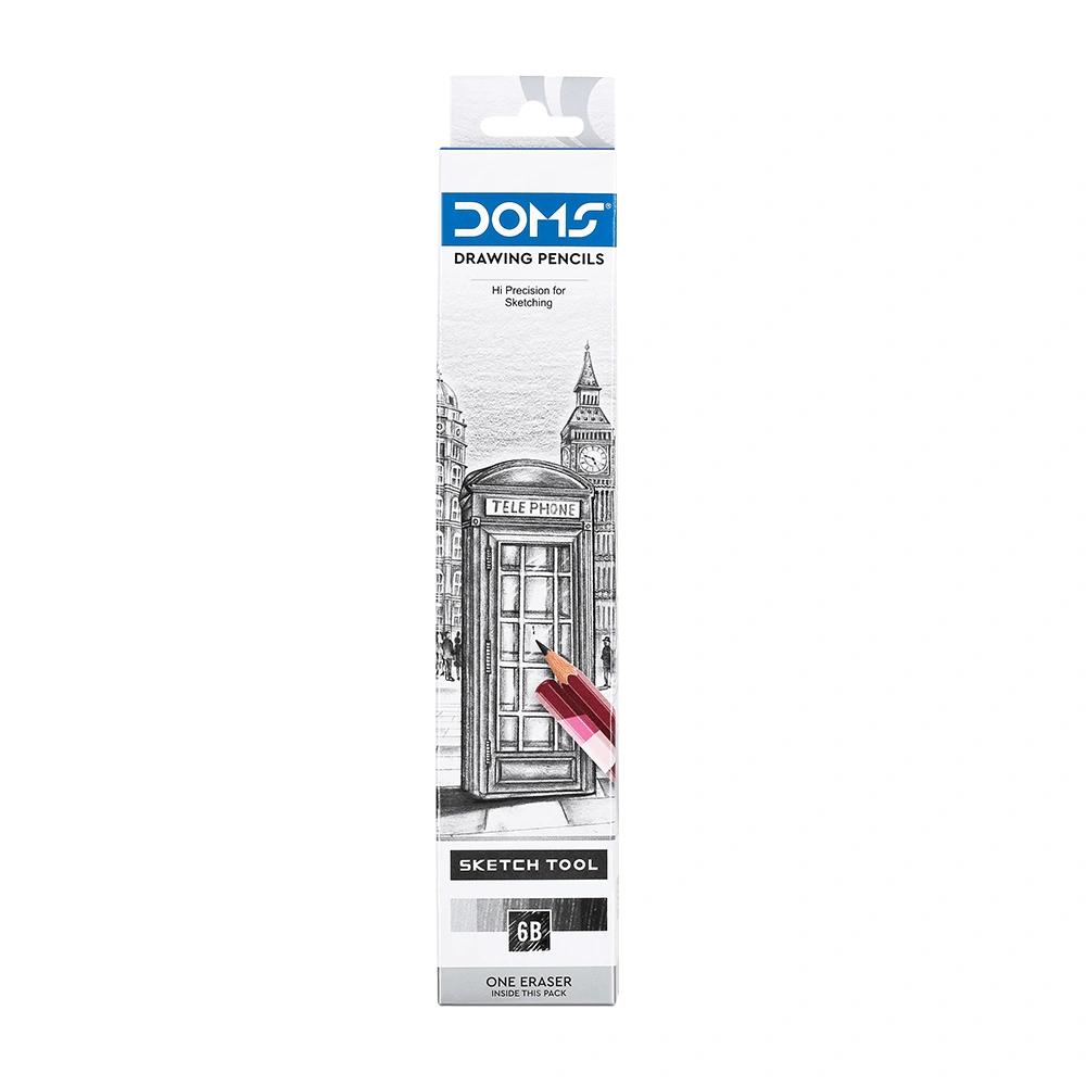 DOMS DRAWING PENCIL 6B 10 PCS PACK