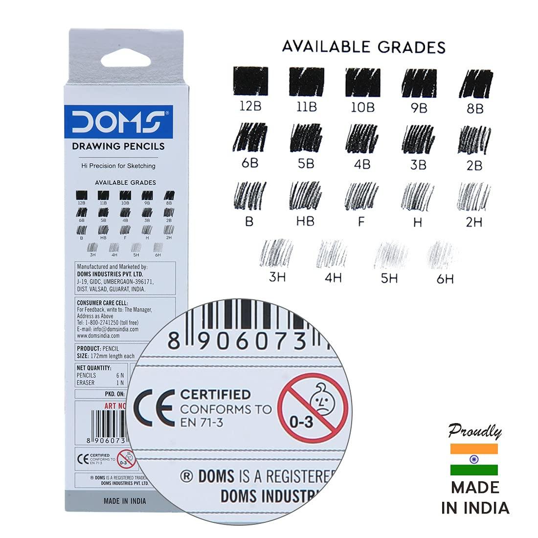 DOMS DRAWING PENCIL 3B 10 PCS PACK