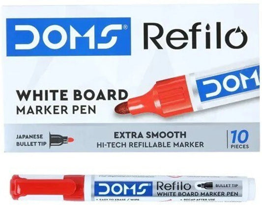 DOMS REFILO WHITEBOARD MARKER PEN RED 1 PCS product packaging