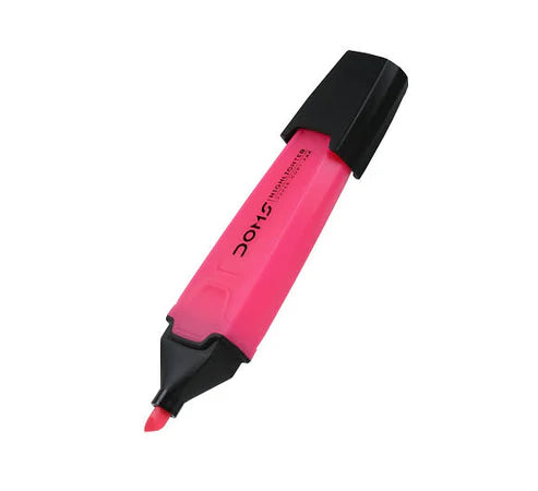 DOMS NEON HIGHLIGHTER PEN 5 SHADES PINK (PLASTIC CASE)