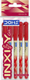 DOMS INXIFY GEL PEN RED 5 PCS POUCH- FOIL