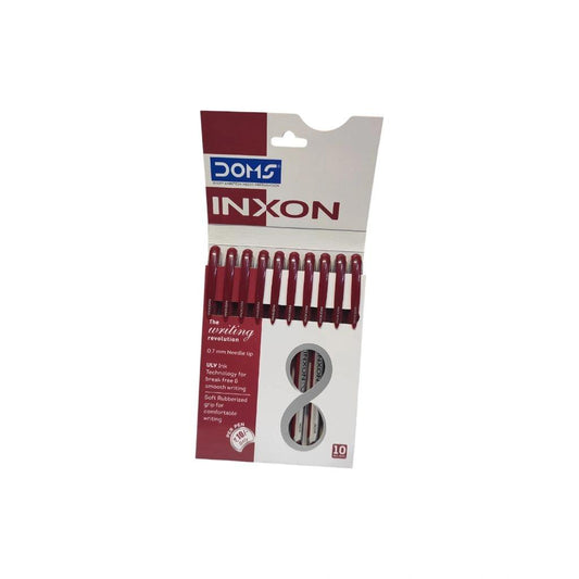 DOMS INXON HDX BALL PEN RED 10 PCS