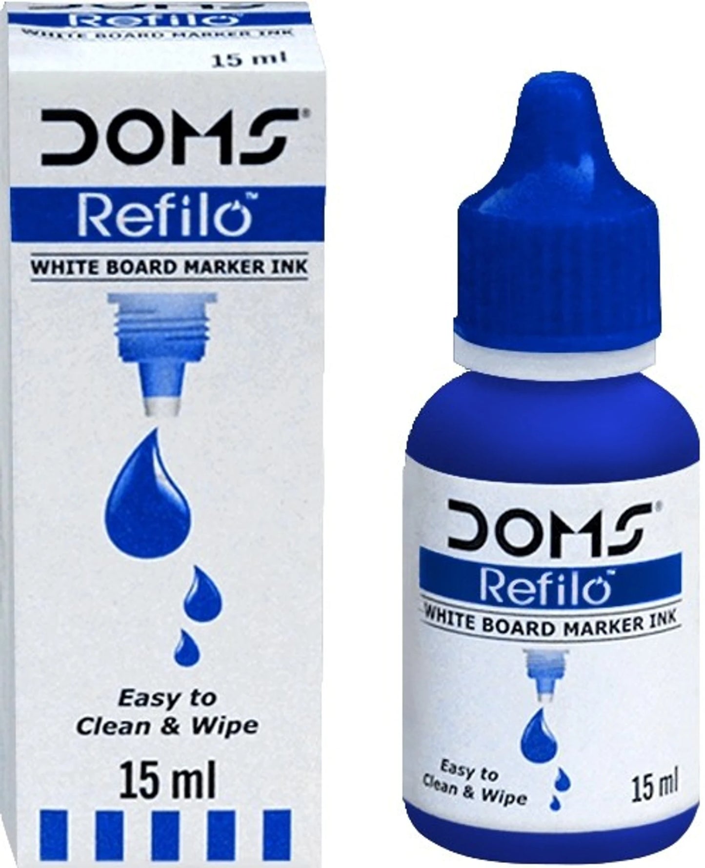 DOMS REFILO WHITE BOARD MARKER INK BLUE 15 ML