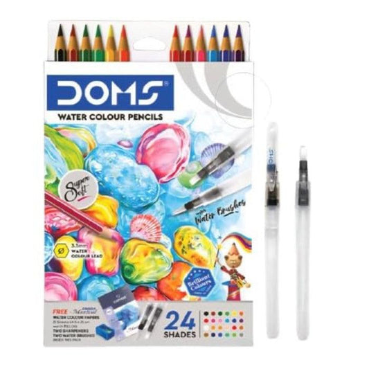 DOMS WATER COLOUR PENCIL 24 SHADES front view