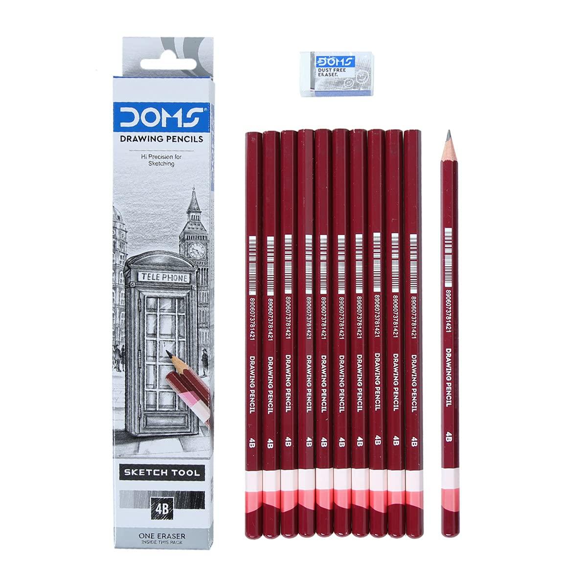 DOMS DRAWING PENCIL 4B 10 PCS PACK